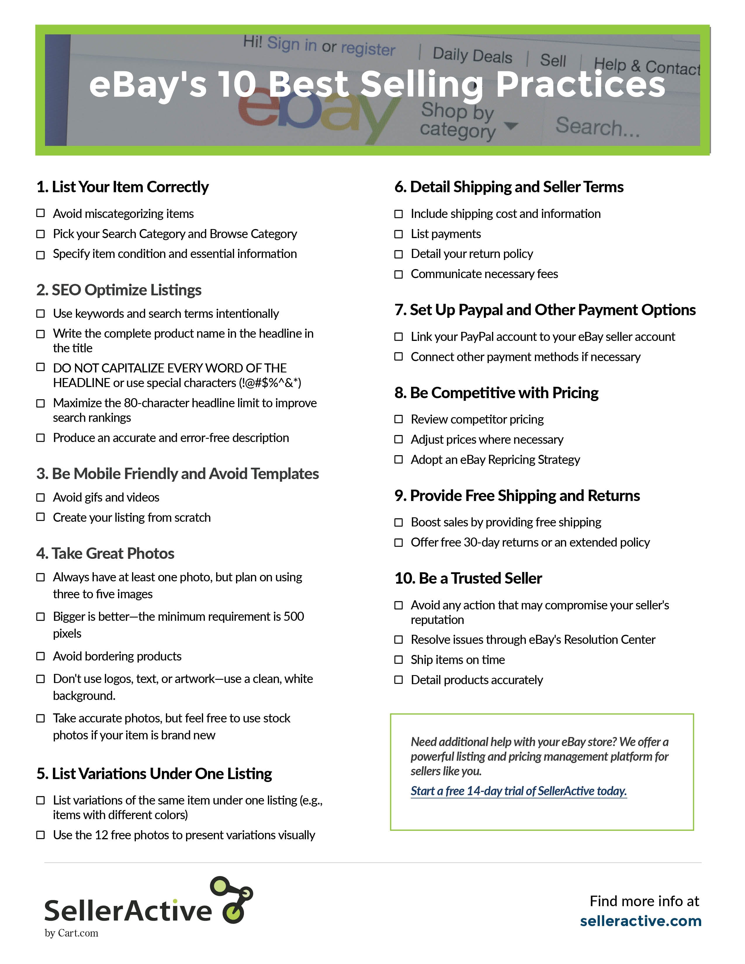 eBay’s 10 Best Selling Practices